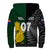 Personalised New Zealand Mix South Africa Rugby Sherpa Hoodie Protea Vs. Silver Ferns - Wonder Print Shop