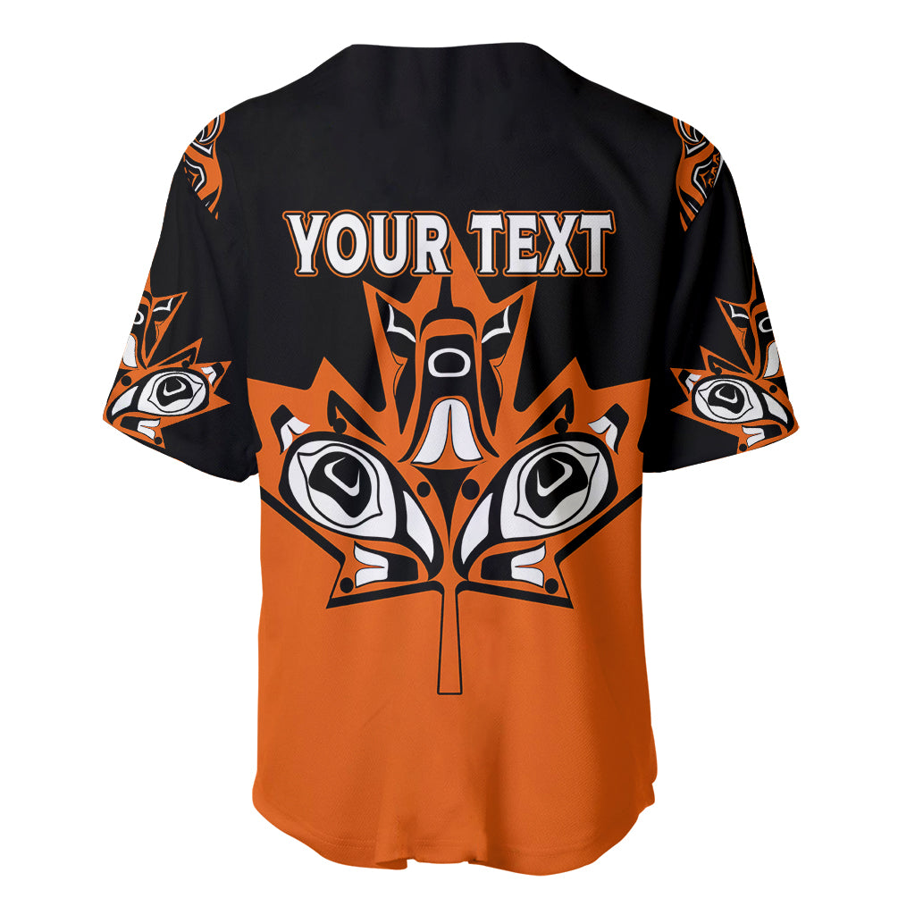 Kids baseball jersey, orange/black, V-neck, back print 'YOUR TEXT' with eagle graphic