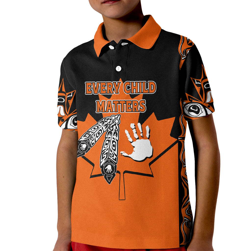 Personalised Canada Indigenous Kid Polo Shirt Every Child Matters - Wonder Print Shop