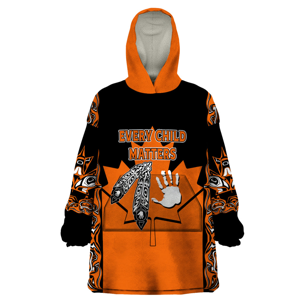 Personalised Canada Indigenous Wearable Blanket Hoodie Every Child Matters - Wonder Print Shop