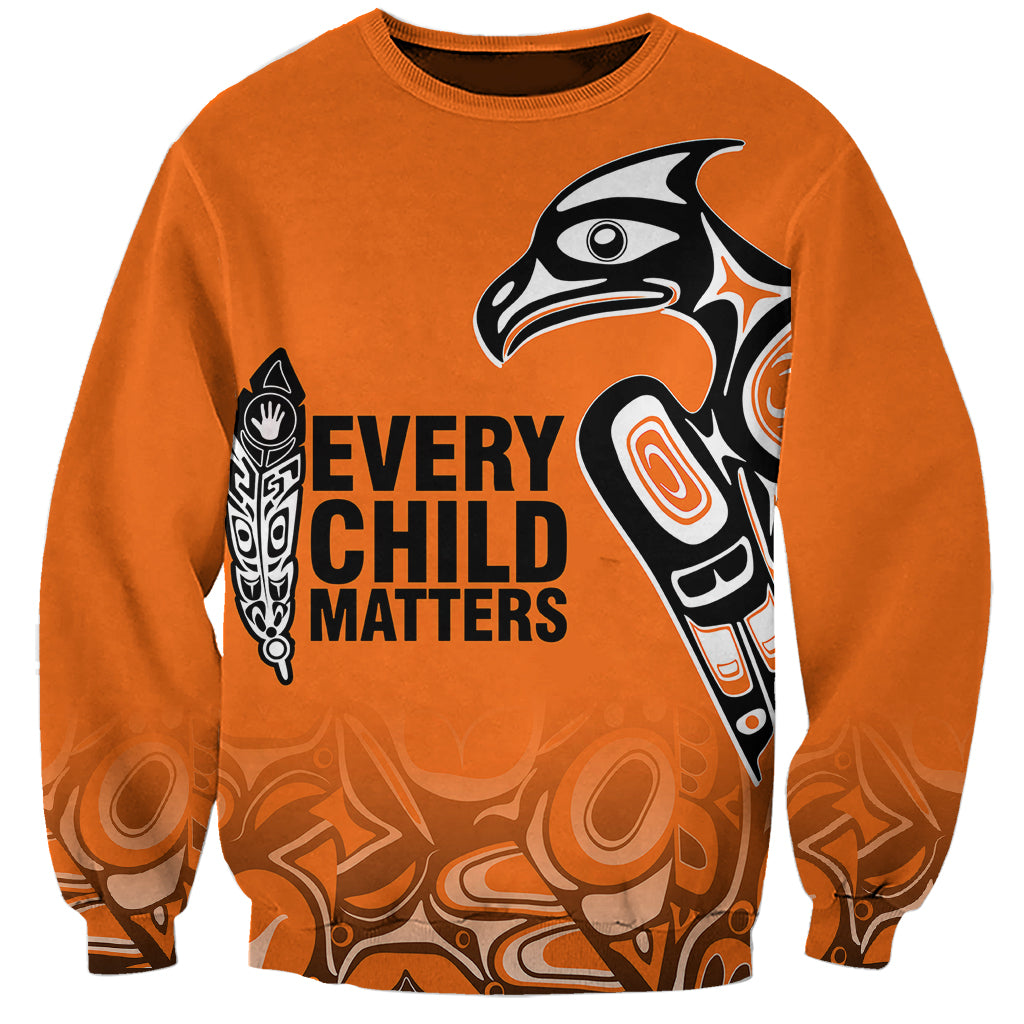 Canada Indigenous Sweatshirt Aboriginal Bird Art - Every Child Matters - Wonder Print Shop