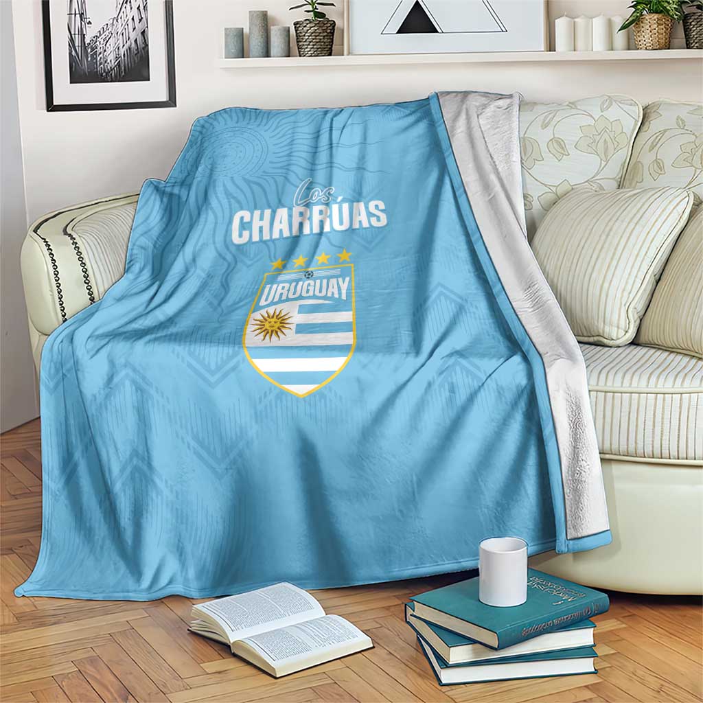 Uruguay Football 2024 Custom Blanket Los Charruas Sol de Mayo Ornamental Style