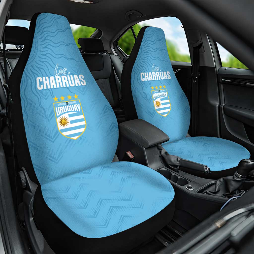 Uruguay Football 2024 Custom Car Seat Cover Los Charruas Sol de Mayo Ornamental Style LT7 - Wonder Print Shop