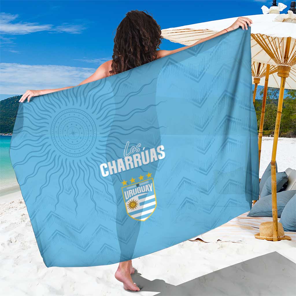 Uruguay Football 2024 Custom Sarong Los Charruas Sol de Mayo Ornamental Style - Wonder Print Shop