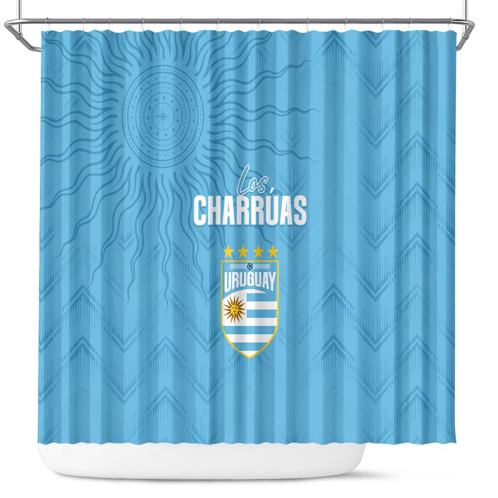 Uruguay Football 2024 Custom Shower Curtain Los Charruas Sol de Mayo Ornamental Style