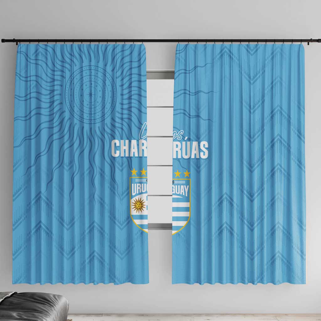 Uruguay Football 2024 Custom Window Curtain Los Charruas Sol de Mayo Ornamental Style - Wonder Print Shop