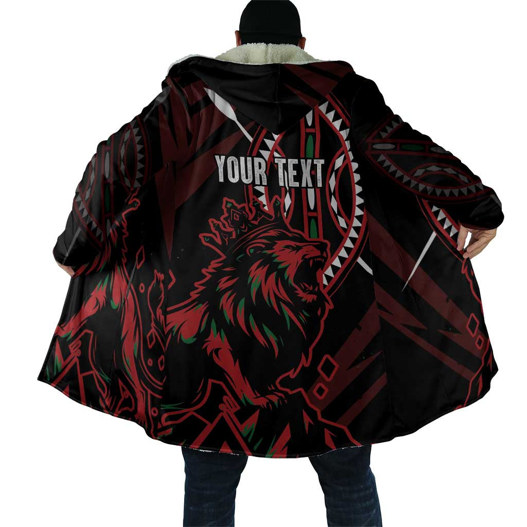 Kenya King Lion Personalized Cloak Stylized Maasai Shield - Wonder Print Shop