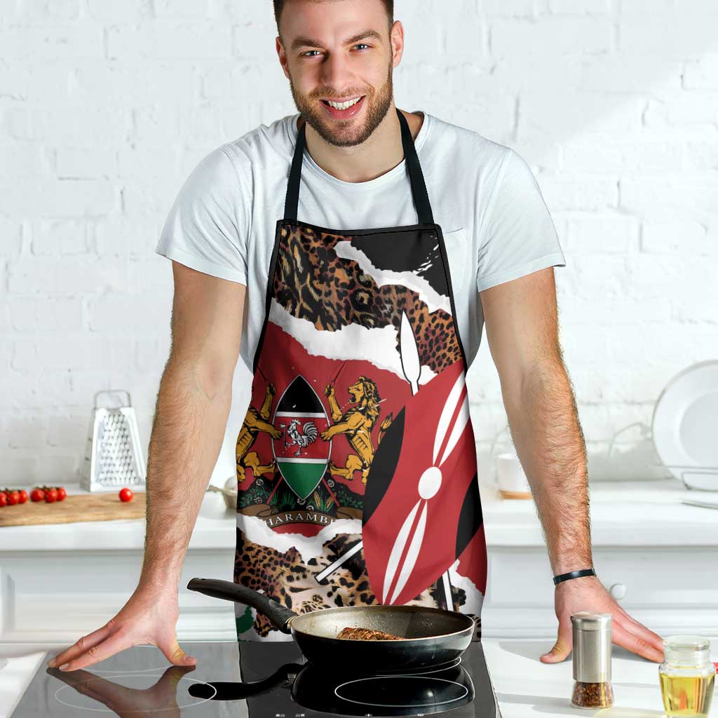 Kenya Grunge Apron Mix Animal Skin Pattern - Wonder Print Shop