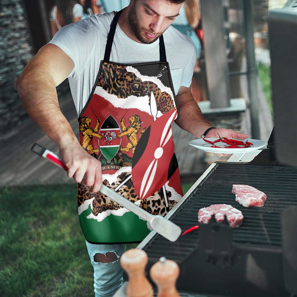 Kenya Grunge Apron Mix Animal Skin Pattern - Wonder Print Shop