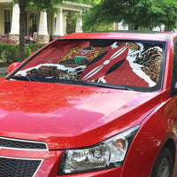 Kenya Grunge Auto Sun Shade Mix Animal Skin Pattern - Wonder Print Shop