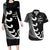 Personalised New Zealand Rugby Couples Matching Long Sleeve Bodycon Dress and Hawaiian Shirt Aotearoa Silver Fern Koru Maori Style LT7 - Wonder Print Shop