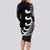 Personalised New Zealand Rugby Long Sleeve Bodycon Dress Aotearoa Silver Fern Koru Maori Style - Wonder Print Shop