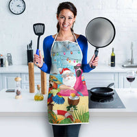 Have Yourself A Beachy Little Christmas Apron with Santa Chilling - Wonder Print Shop