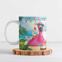Have Yourself A Beachy Little Christmas Ceramic Mug with Santa Chilling - Wonder Print Shop