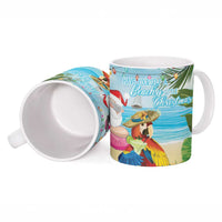Have Yourself A Beachy Little Christmas Ceramic Mug with Santa Chilling - Wonder Print Shop