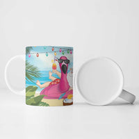 Have Yourself A Beachy Little Christmas Ceramic Mug with Santa Chilling - Wonder Print Shop