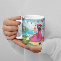 Have Yourself A Beachy Little Christmas Ceramic Mug with Santa Chilling - Wonder Print Shop