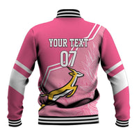 Personalized South Africa WC2026 Baseball Jacket Springboks Special Pink
