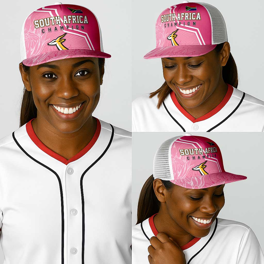 South Africa WC2026 Baseball Net Cap Springboks Special Pink