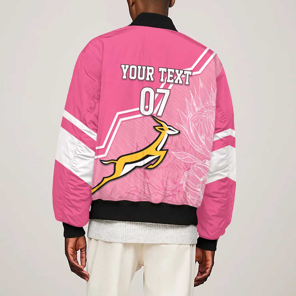 Personalized South Africa WC2026 Bomber Jacket Springboks Special Pink