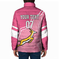 Personalized South Africa WC2026 Padded Jacket Springboks Special Pink