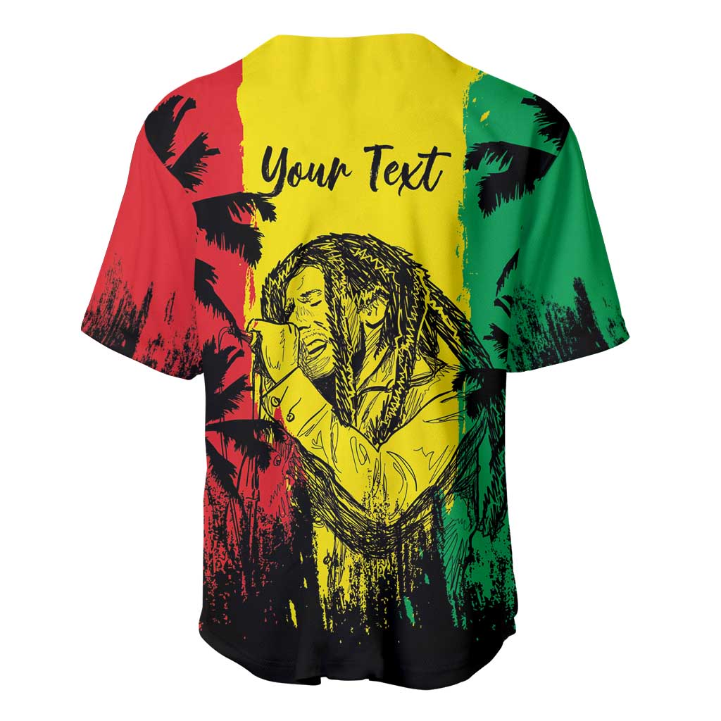 Reggae Soul B.Marley Personalized Baseball Jersey Tropical Grunge