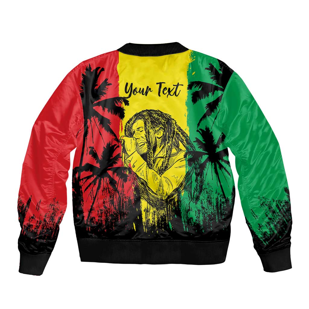 Reggae Soul B.Marley Personalized Bomber Jacket Tropical Grunge