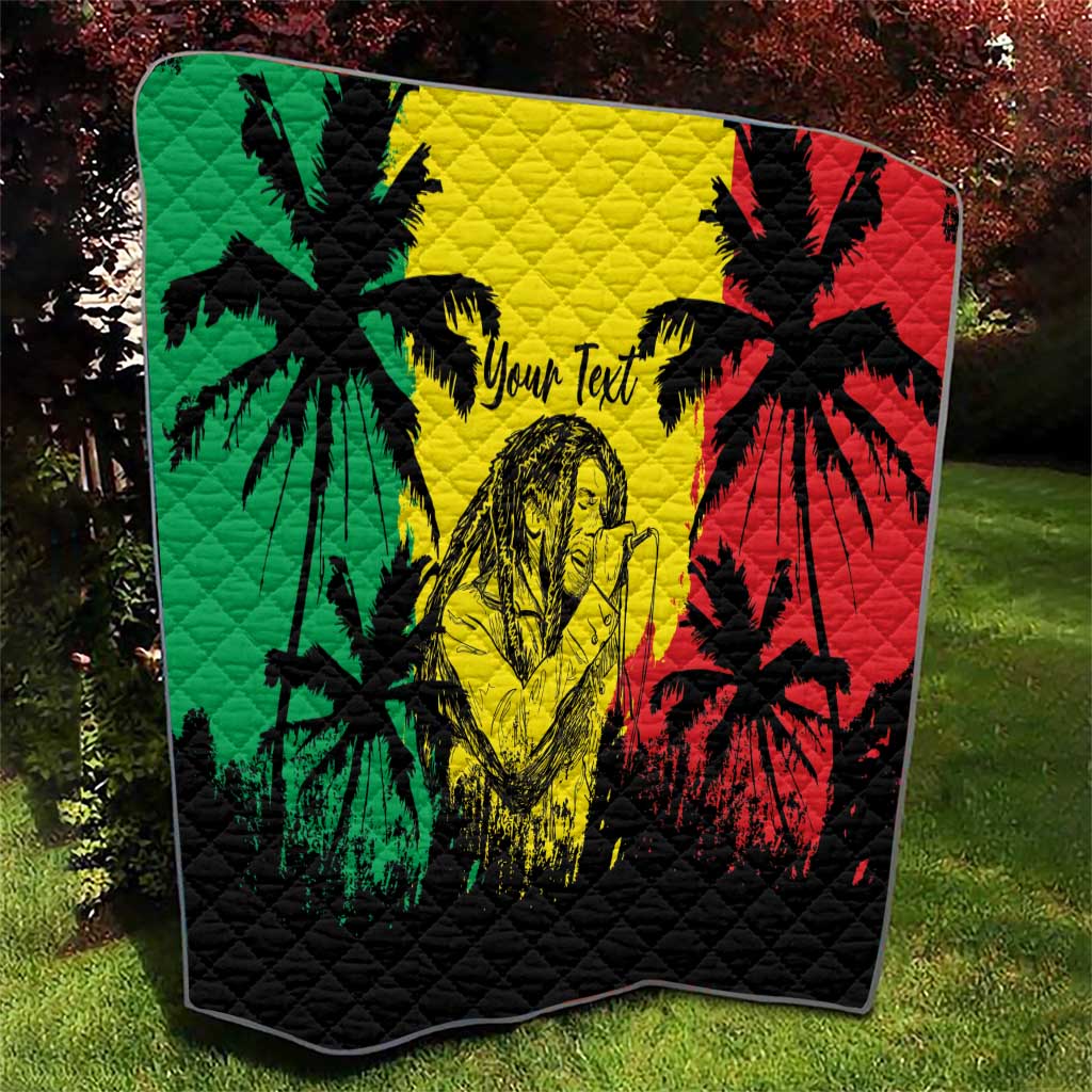 Reggae Soul B.Marley Personalized Quilt Tropical Grunge