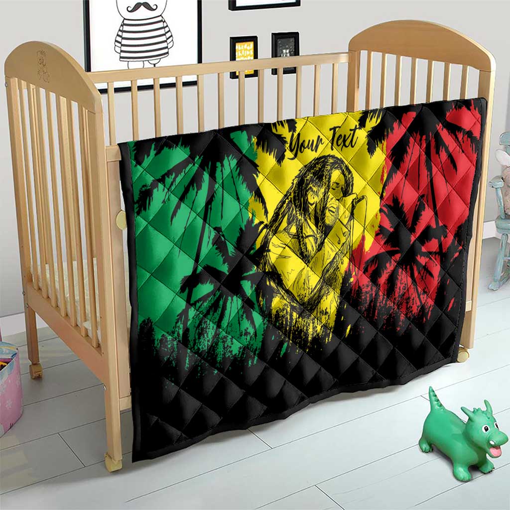 Reggae Soul B.Marley Personalized Quilt Tropical Grunge