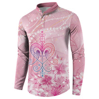 Afro Vodou Erzulie Freda Button Sweatshirt Hibiscus & Pearls