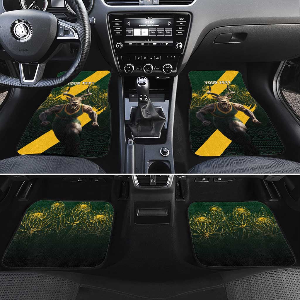 Personalised South Africa Rugby Car Mats Proud Bokke We Are Champions LT7 - Wonder Print Shop