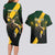 Personalised South Africa Rugby Couples Matching Long Sleeve Bodycon Dress and Hawaiian Shirt Proud Bokke We Are Champions LT7 - Wonder Print Shop