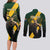 Personalised South Africa Rugby Couples Matching Long Sleeve Bodycon Dress and Long Sleeve Button Shirt Proud Bokke We Are Champions LT7 - Wonder Print Shop