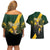 Personalised South Africa Rugby Couples Matching Off Shoulder Short Dress and Hawaiian Shirt Proud Bokke We Are Champions LT7 - Wonder Print Shop