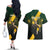 Personalised South Africa Rugby Couples Matching Off The Shoulder Long Sleeve Dress and Hawaiian Shirt Proud Bokke We Are Champions LT7 - Wonder Print Shop