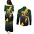 Personalised South Africa Rugby Couples Matching Puletasi and Long Sleeve Button Shirt Proud Bokke We Are Champions LT7 - Wonder Print Shop