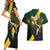 Personalised South Africa Rugby Couples Matching Short Sleeve Bodycon Dress and Hawaiian Shirt Proud Bokke We Are Champions LT7 - Wonder Print Shop