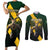 Personalised South Africa Rugby Couples Matching Short Sleeve Bodycon Dress and Long Sleeve Button Shirt Proud Bokke We Are Champions LT7 - Wonder Print Shop