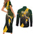 Personalised South Africa Rugby Couples Matching Short Sleeve Bodycon Dress and Long Sleeve Button Shirt Proud Bokke We Are Champions LT7 - Wonder Print Shop