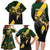 Personalised South Africa Rugby Family Matching Long Sleeve Bodycon Dress and Hawaiian Shirt Proud Bokke We Are Champions LT7 - Wonder Print Shop