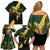 Personalised South Africa Rugby Family Matching Off Shoulder Short Dress and Hawaiian Shirt Proud Bokke We Are Champions LT7 - Wonder Print Shop