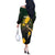 Personalised South Africa Rugby Off The Shoulder Long Sleeve Dress Proud Bokke We Are Champions - Wonder Print Shop