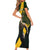 Personalised South Africa Rugby Short Sleeve Bodycon Dress Proud Bokke We Are Champions - Wonder Print Shop