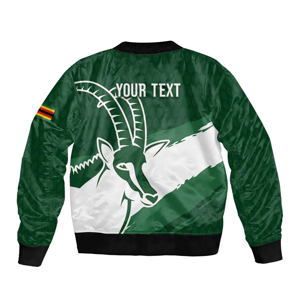 Zimbabwe Rugby Personalized Grunge Bomber Jacket GO Sables - Wonder Print Shop