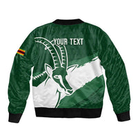 Zimbabwe Rugby Personalized Grunge Bomber Jacket GO Sables - Wonder Print Shop