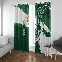 Zimbabwe Rugby Personalized Grunge Window Curtain GO Sables - Wonder Print Shop