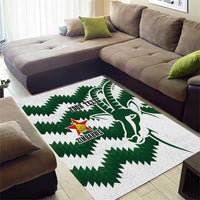 Zimbabwe Rugby The Sables Personalized Area Rug Retro Jersey Inspired - Wonder Print Shop