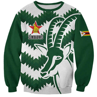 Zimbabwe Rugby The Sables Personalized Sweatshirt Retro Jersey Inspired LT7 - Unisex / S / White