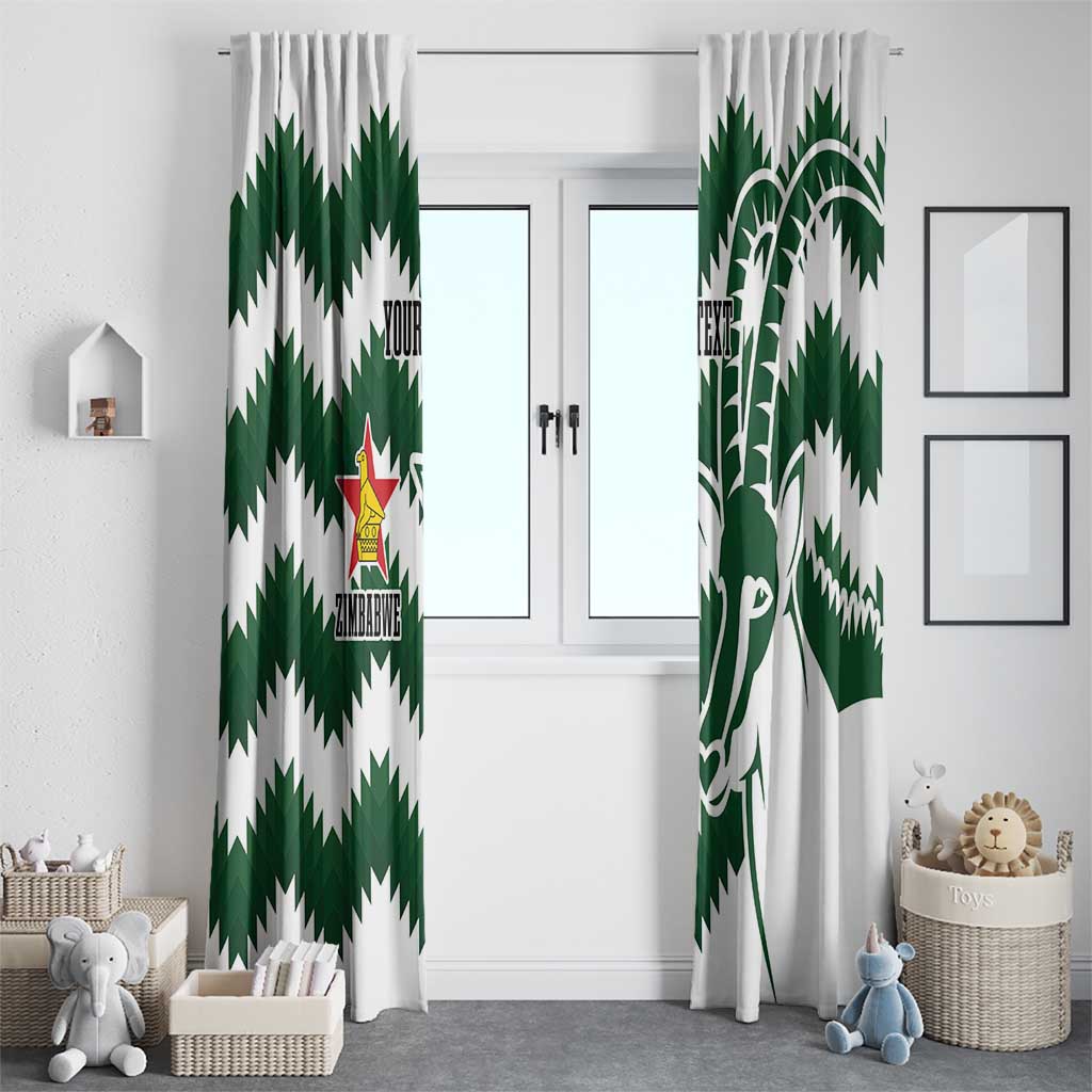 Zimbabwe Rugby The Sables Personalized Window Curtain Retro Jersey Inspired - Wonder Print Shop