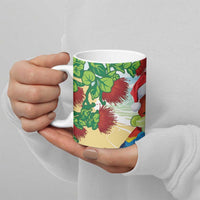 Have A Very Beach Christmas Ceramic Mug Parrot By Lehua Flower - Wonder Print Shop